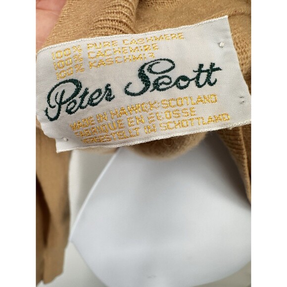 PETER‎ SCOTT 100% Scottish Cashmere Women's S/M Turtleneck Soft Knit Sweater tan - Picture 6 of 7